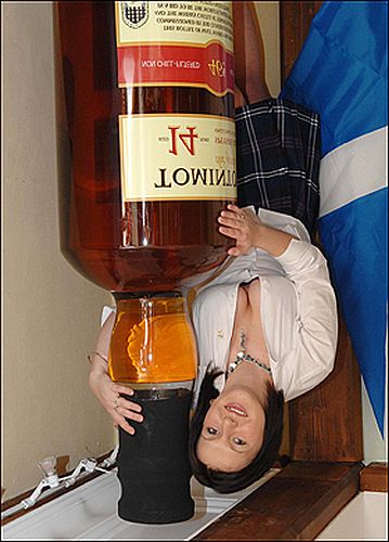  Yes, the bottle of whisky really is that big